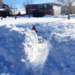 Snow Shovel fire hydrant and Mailbox